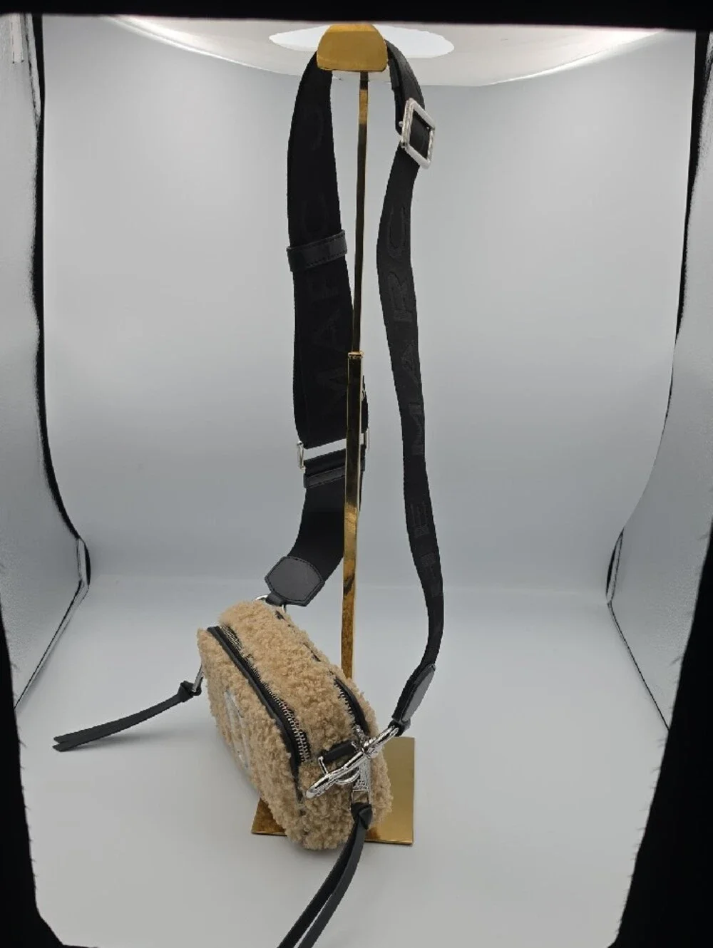 Marc Jacobs Beige Tan Sherpa Crossbody Small Camera Bag 